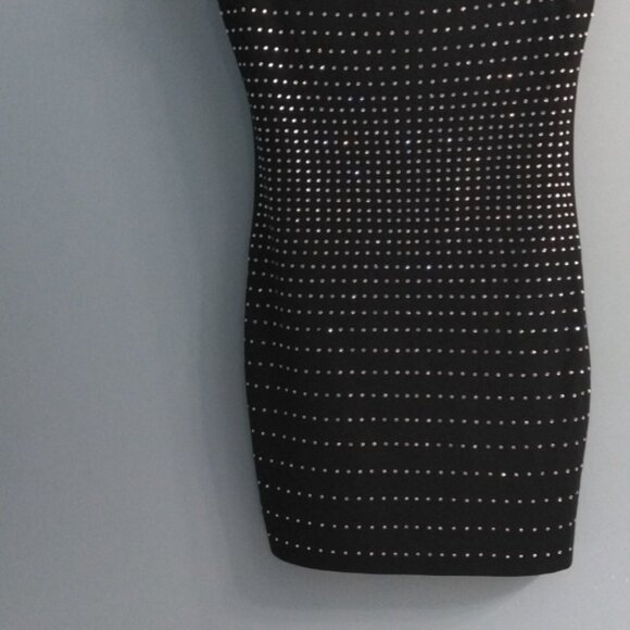 Like New Express Black Studded Mini Dress Size Small - Picture 4 of 6